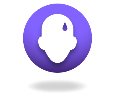 Sweating inside circle icon